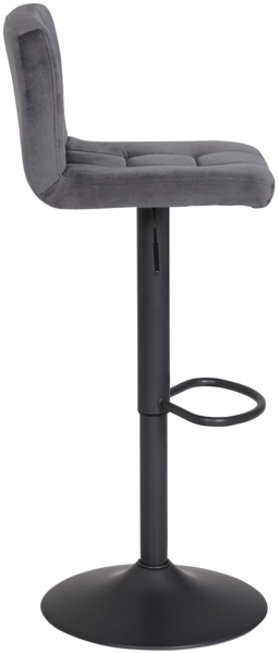 2er Set Barhocker Amanda II - Samtvelour Grau Bild 3