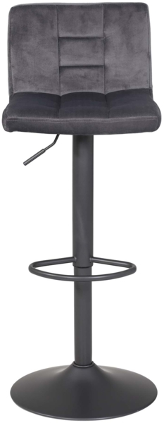 2er Set Barhocker Amanda II - Samtvelour Grau Bild 9