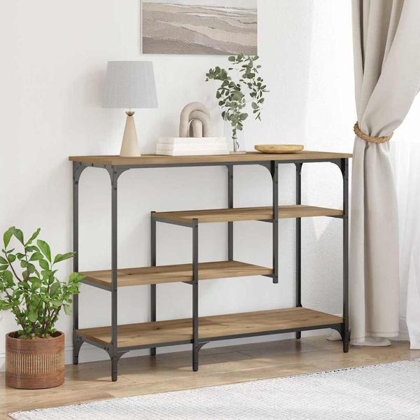 vidaXL Konsolentisch mit Regal Artisan-Eiche 100 x 35 x 75 cm 863560