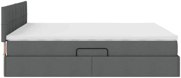 vidaXL Bett mit Stauraum und LED mit LED Dunkelgrau 160 x 200 cm Stoff 3371155 Bild 11