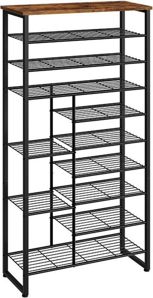 Hoobro Schuhregal, 10 Ebenen 172,5 cm, Schuhablage 27-30 Paar