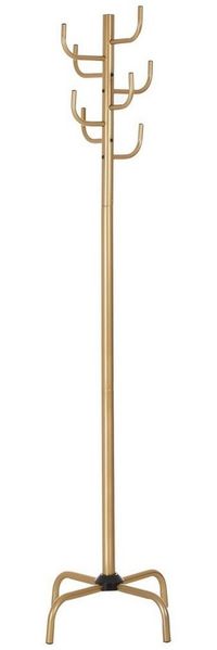 IDIMEX Kleiderständer Kaktus, praktischer Garderobenständer aus Metall in Gold, schöne Standgarderobe mit 8 Haken