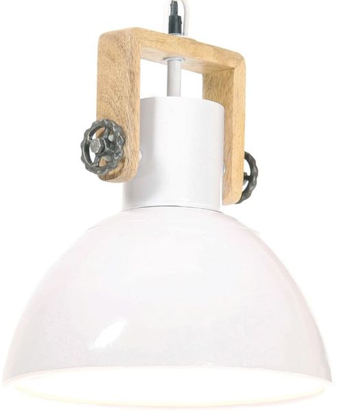 vidaXL Hängelampe Industriestil 25 W Weiß Rund 30 cm E27 320539