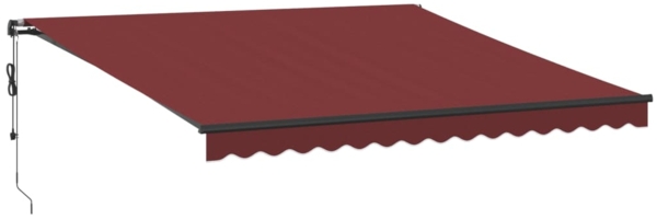 vidaXL Markise Automatisch mit LEDs Weinrot 400x300 cm 3310189