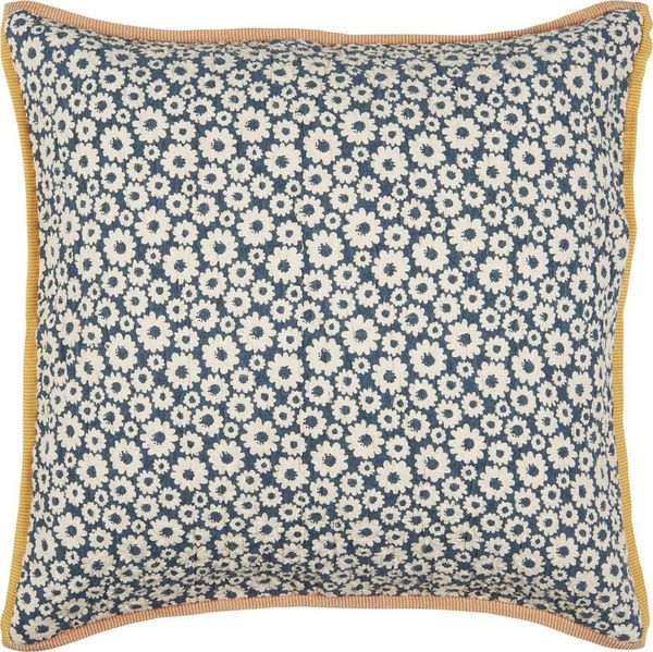 Ib Laursen - Kissenbezug Kissenhülle 50x50cm Cotton Petrol Blumenmuster 6894-60