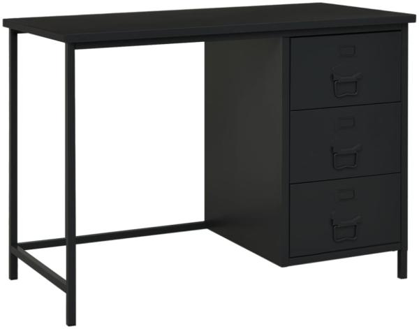 vidaXL Schreibtisch Industrie-Stil mit Schubladen Schwarz 105x52x75 cm 339634