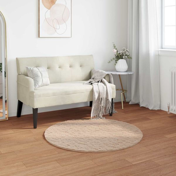 vidaXL Rutschfester Teppich aus Kunstkaninchenfell OLITE Taupe 42021757