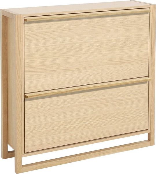 Woodman Schuhkommode NewEst, Breite 100 cm, mit 2 Klappen, Holzfurnier aus Eiche, FSC®
