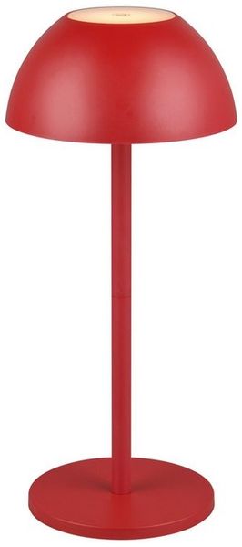 lightling LED Tischleuchte Robert, Touchfunktion, LED fest integriert, Warmweiß, 4 fach Touch, Akkubetrieb, USB-C, Outdoor geeignet, rot