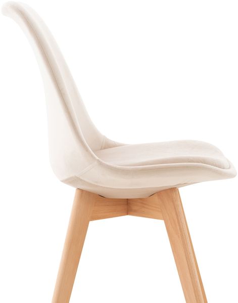 CLP Esszimmerstuhl Linares Mit Buchenholzgestell,beige Samt Bild 9
