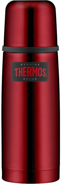 THERMOS LIGHT & COMPACT BEVERAGE BOTTLE 0,35l, cranberry red, Thermosflasche Edelstahl, Isolierflasche rot mit Trinkbecher, 12 h heiß / 24 h kalt, spülmaschinenfest, absolut dicht, BPA-frei