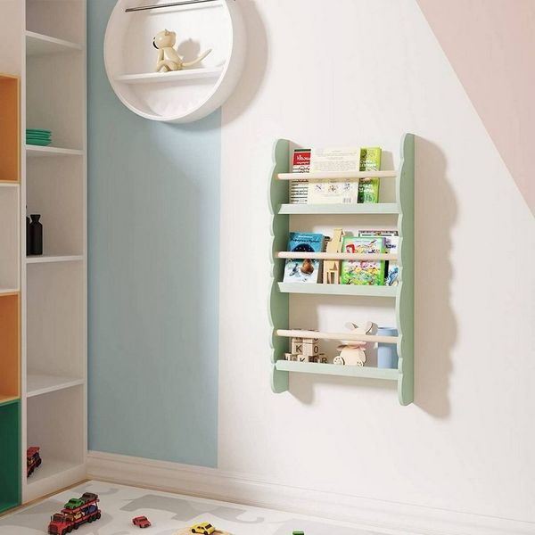 Woltu Wandregal, 1-tlg, Kinder Bücherregal, Bücher-Organizer