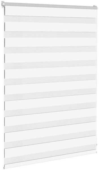 vidaXL Doppelrollo Weiß 100x100 cm Stoffbreite 95,9 cm Polyester 4014729 Bild 3