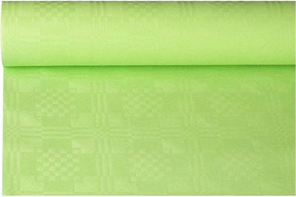 Papiertischtuch mit Damastprägung 8 m x 1,2 m limonengrün