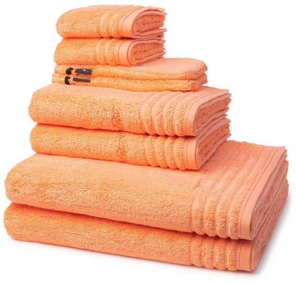 Vossen Vienna Style Supersoft 8 tlg. Frottier-Set - 2 X Handtuch (50 X 100cm), 2 X Duschtuch (67 X 140cm), 2 X Gästetuch (30 X 50cm), 2 X Waschhandschuh (16 X 22cm) - 620 g/m2 - Apricot