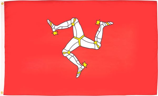 AZ FLAG - Flagge Isle Of Man - 90x60 cm - Englische Fahne 100% Polyester mit Messing-Ösen - 50g