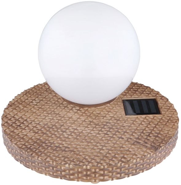 LED Solarleuchte, Kugel Design, Rattan Optik, H 17 Bild 10