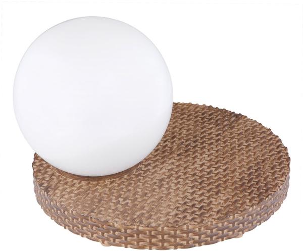 LED Solarleuchte, Kugel Design, Rattan Optik, H 17 Bild 1