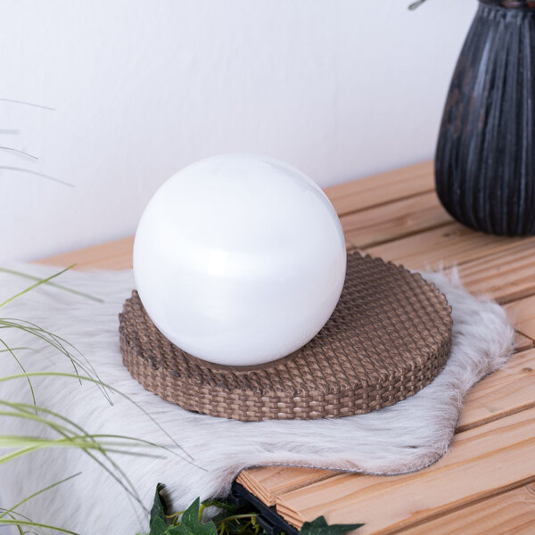 LED Solarleuchte, Kugel Design, Rattan Optik, H 17 Bild 5