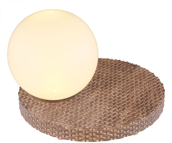 LED Solarleuchte, Kugel Design, Rattan Optik, H 17 Bild 9