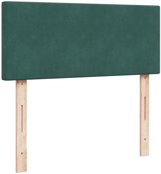 vidaXL Boxspringbett mit Matratze Dunkelgrün 120x200 cm Samt 3287707 Bild 4