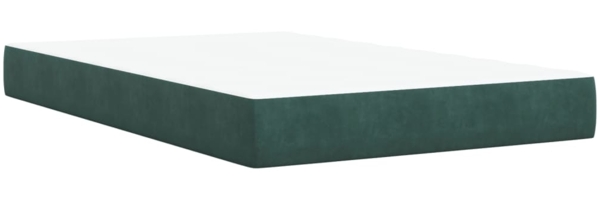 vidaXL Boxspringbett mit Matratze Dunkelgrün 120x200 cm Samt 3287707 Bild 6