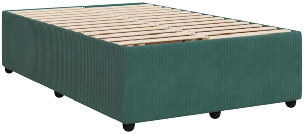 vidaXL Boxspringbett mit Matratze Dunkelgrün 120x200 cm Samt 3287707 Bild 5