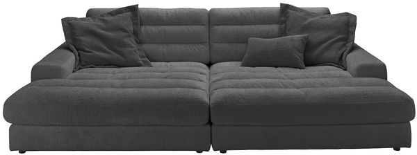 KAWOLA Big Sofa LANA Stoff schwarz 83 x 178 x 296 cm Bild 3