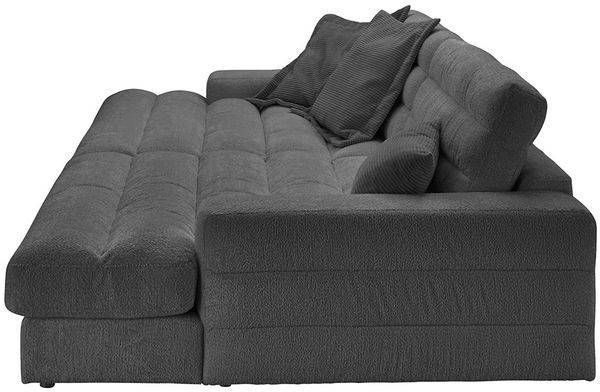 KAWOLA Big Sofa LANA Stoff schwarz 83 x 178 x 296 cm Bild 5
