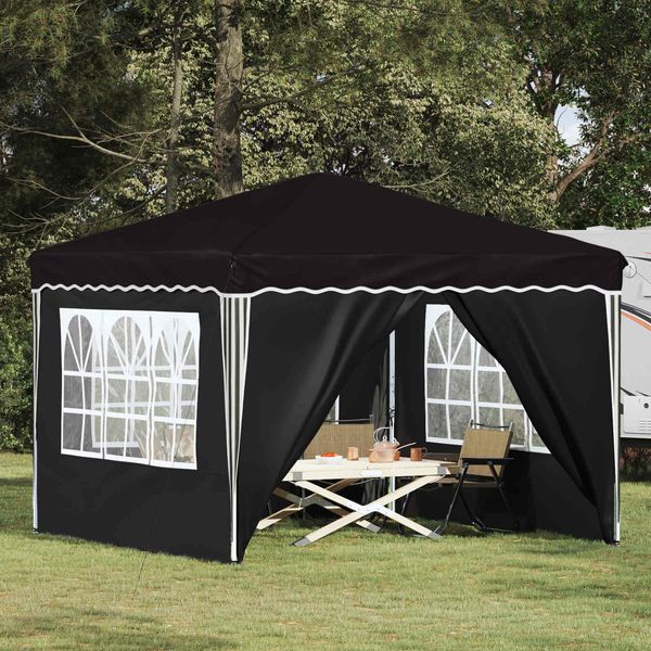 vidaXL Pop-up Partyzelt 288 x 288 x 245 cm Schwarz Oxford-Stoff 42019777