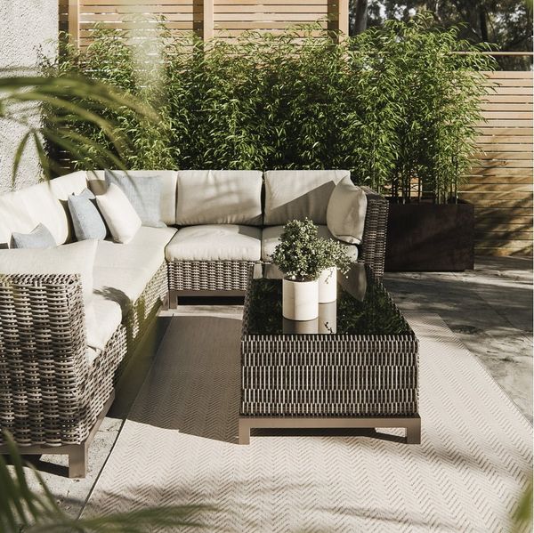 Interiyou Outdoorteppich Kano, Rechteckig, Höhe: 5 mm, Teppich für draußen, Garten, Terrasse, Küchenteppich, Wetterfest