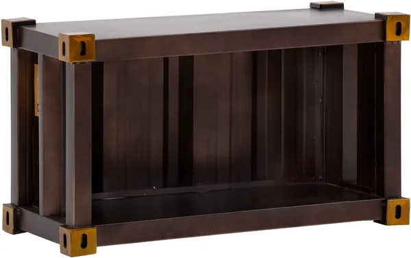 Wandregal Metall massivum Cargon braun 72x41x33 cm Industrie-Design Barregal Containermöbel Wanddekoration Wohnzimmermöbel
