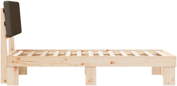 vidaXL Bettgestell mit gepolstertem Kopfteil Taupe 100 x 200 cm 877372 Bild 6
