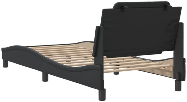 vidaXL Bettgestell ohne Matratze "Zadar" Schwarz 90x190 cm Kunstleder 3208149 Bild 12