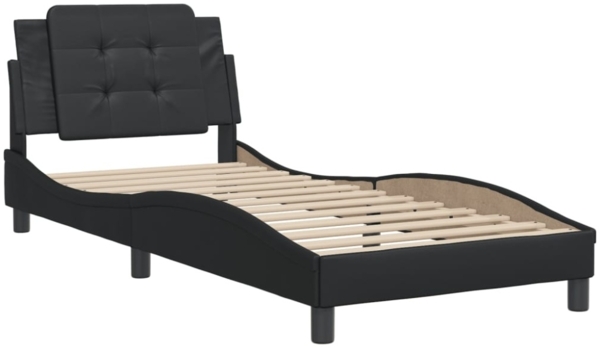 vidaXL Bettgestell ohne Matratze "Zadar" Schwarz 90x190 cm Kunstleder 3208149 Bild 2