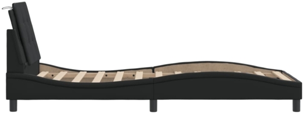 vidaXL Bettgestell ohne Matratze "Zadar" Schwarz 90x190 cm Kunstleder 3208149 Bild 10