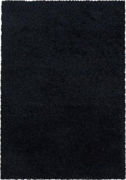 Hochflor Teppich Sima Läufer - 60x110 cm - Schwarz