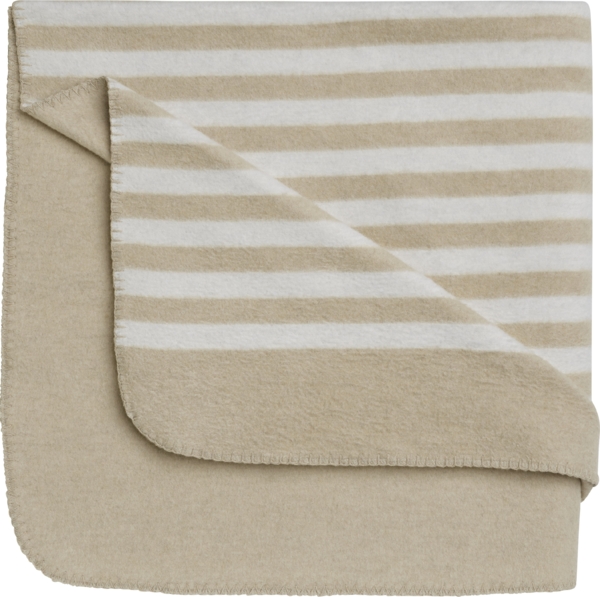 biberna 0837476 Melange Wohndecke 1x 150x200 cm STREIFEN, kitt, 1x 150x200 cm