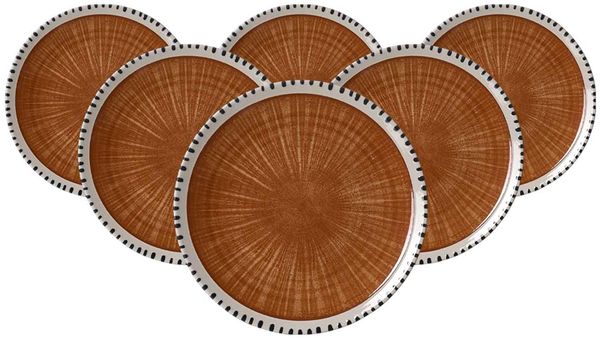 Ritzenhoff & Breker Natura Dessertteller ø 20,5 cm 6er Set - Braun