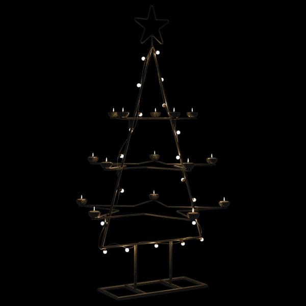 vidaXL Metall-Weihnachtsbaum zum Dekorieren Schwarz 105 cm 4018963