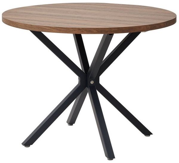 GrandCA HOME Esstisch Runder Esstisch, Küchentisch im Skandinavischen Stil (1-St), aus MDF, mit Metallbeine, 100 x 76.5 cm