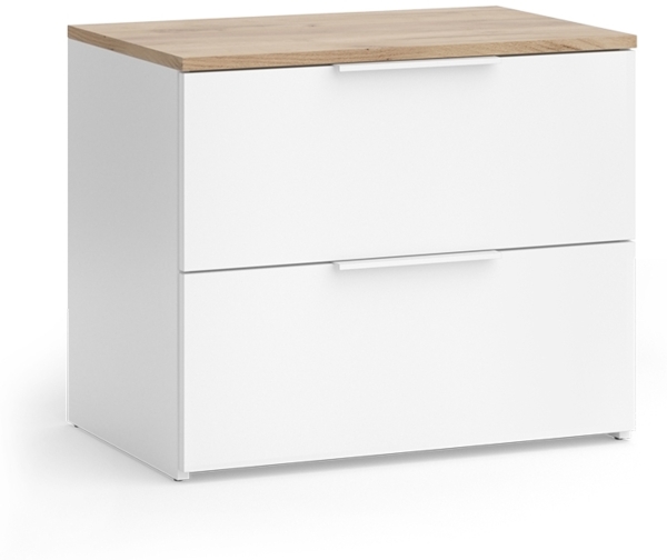 Vicco Kommode Weiß/Sonoma 60 x 50 cm mit Tür, Wido