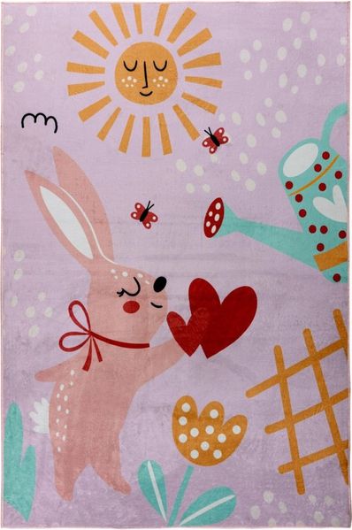 Obsession Kinderteppich Magic Kids ML 106, rechteckig, Höhe: 8 mm, niedliches Hasen Motiv, waschbar, Kinderzimmer