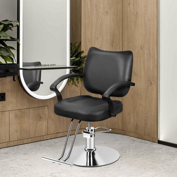 Rutaqian Drehstuhl Um 360 Grad drehbarer Friseurstuhl mit Hochleistungs-Hydraulikpumpe