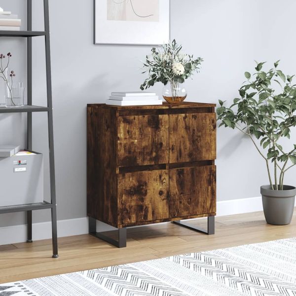 vidaXL Sideboard Räuchereiche 60x35x70 cm Holzwerkstoff 831225