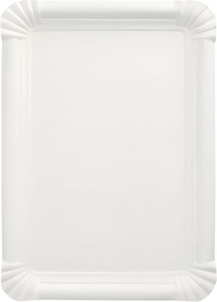PAPSTAR Pappteller Teller, Pappe pure eckig 16,5x23 cm weiss 250 Stk