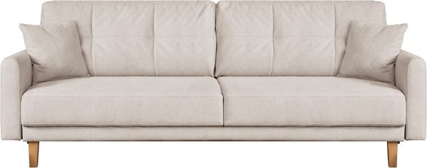 Home affaire 3-Sitzer Triplo wahlweise mit Bettfunktion und Bettkasten, incl. Zierkissen, B/T/H: 215/100/89 cm Liegefläche 191 x 145 cm