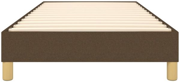 vidaXL Polsterbett, Stoff, 25,0 cm, Dunkelbraun, 100x200 cm, Natur Bild 5