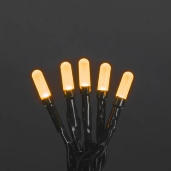 Gnosjö Konstsmide Micro LED Lichterkette, slim frosted, 50 bernsteinfarbene Di