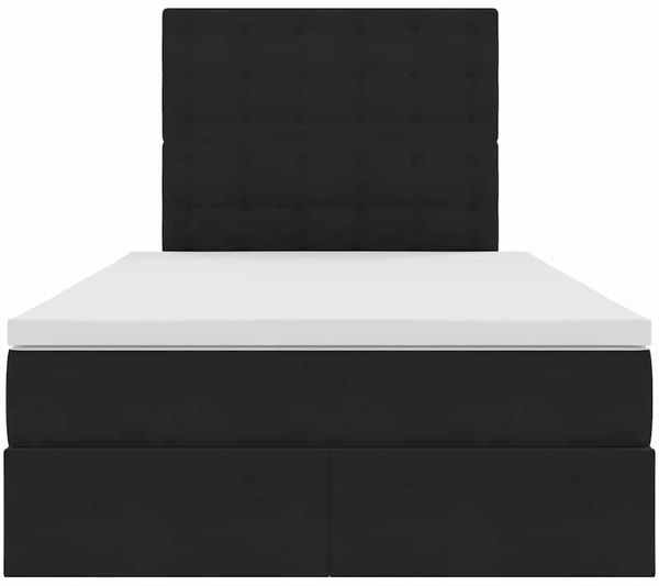 vidaXL Aufbewahrungsbett mit Matratze Schwarz 120 x 200 cm Samt 3372143 Bild 7